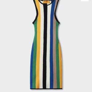 Mango Multi-colored midi knitted dress